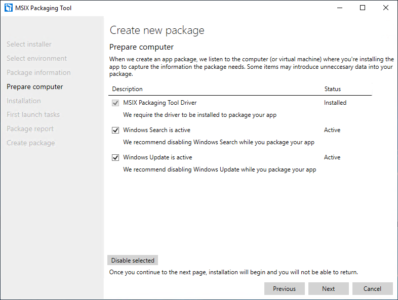 MSIX Packaging Tool