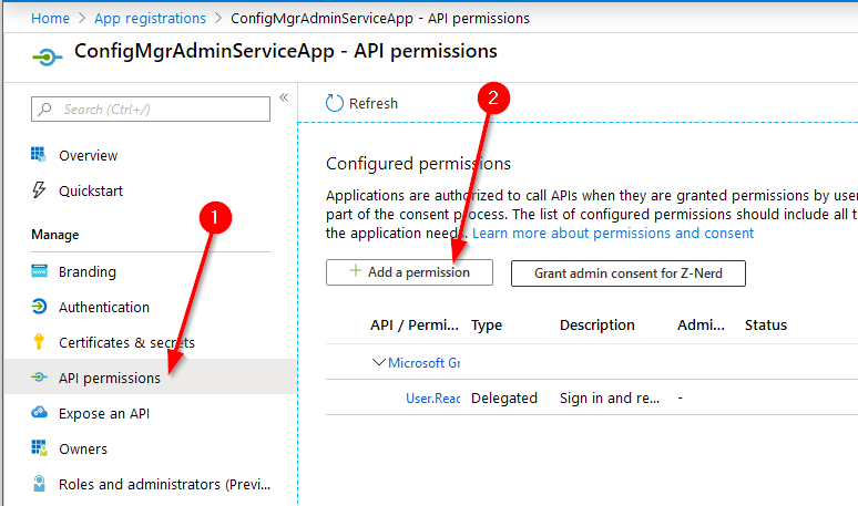 API Permissions