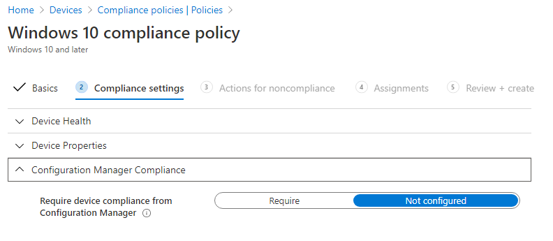 Enable ConfigMgr Compliance in Intune